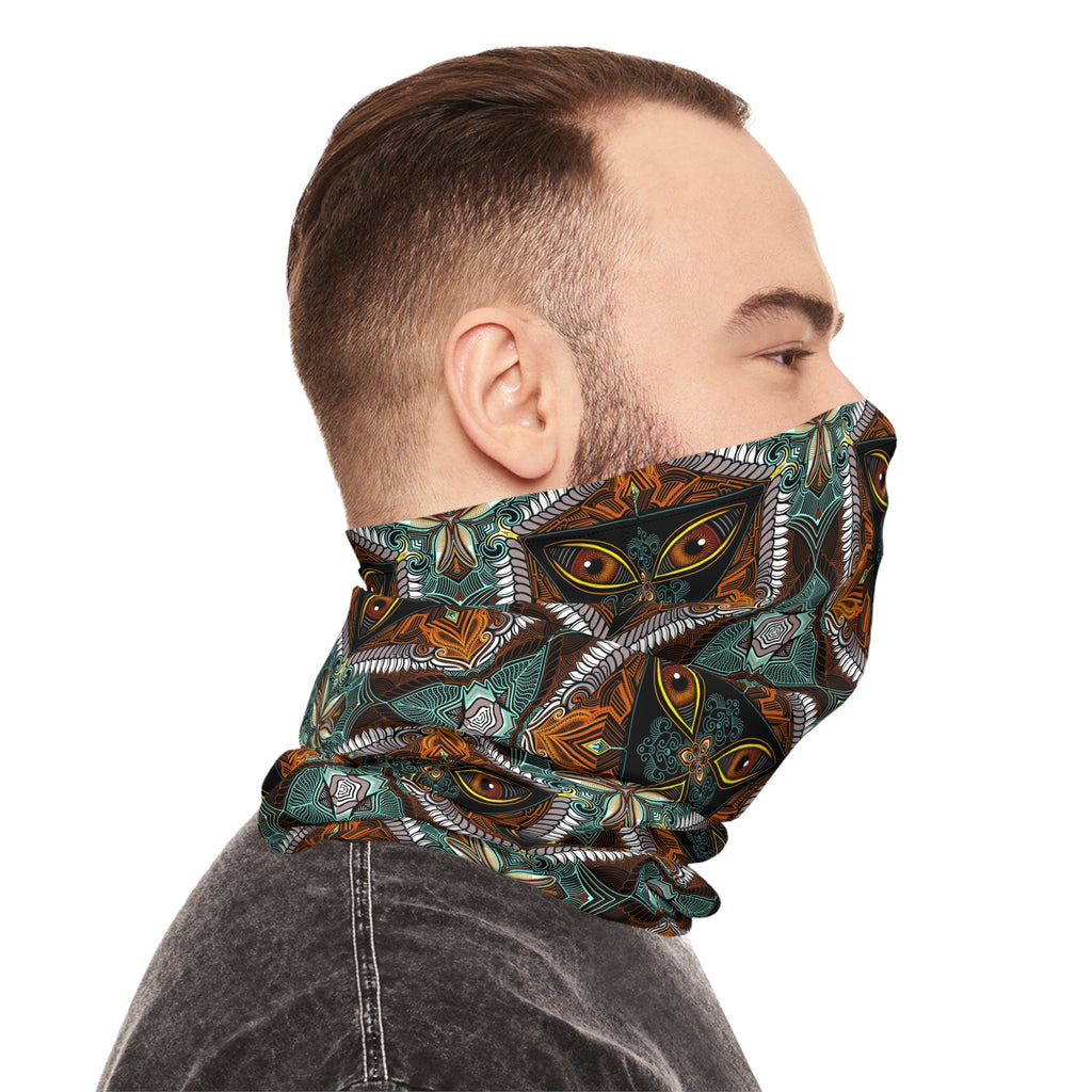 Fox Kaleidoscope Neck Gaiter — Lightweight Tribal Forest Face Mask #FM5