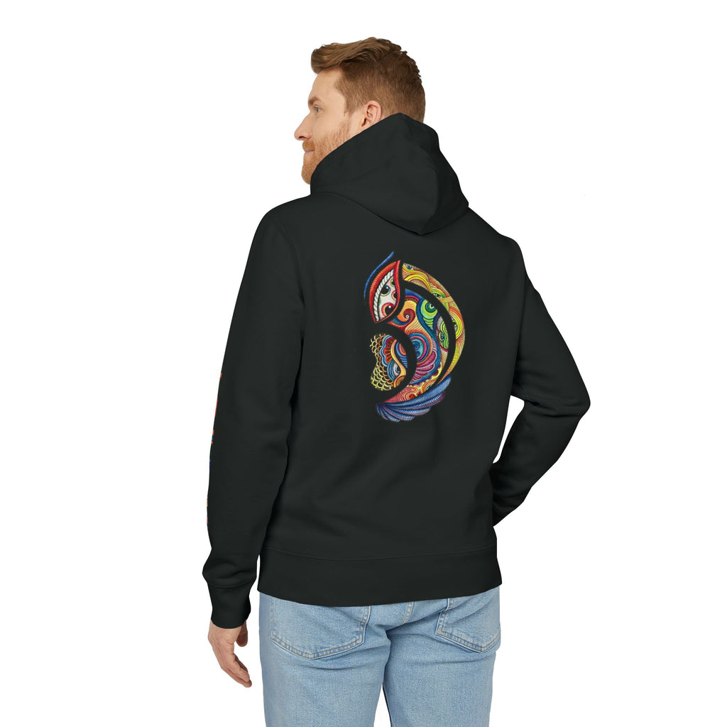 Graphic Hoodie — Colorful Psychedelic Lip & Swirl Design #h4334