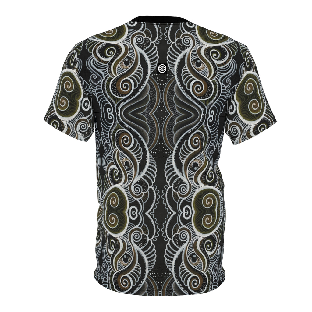 Tribal Spiral All-Over Print Tee — Boho Geometric Pattern #i66321