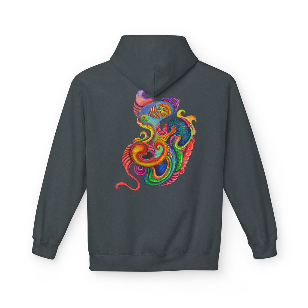 Psychedelic Abstract Snake Hoodie — Colorful Surreal Art Pullover #ggd76467