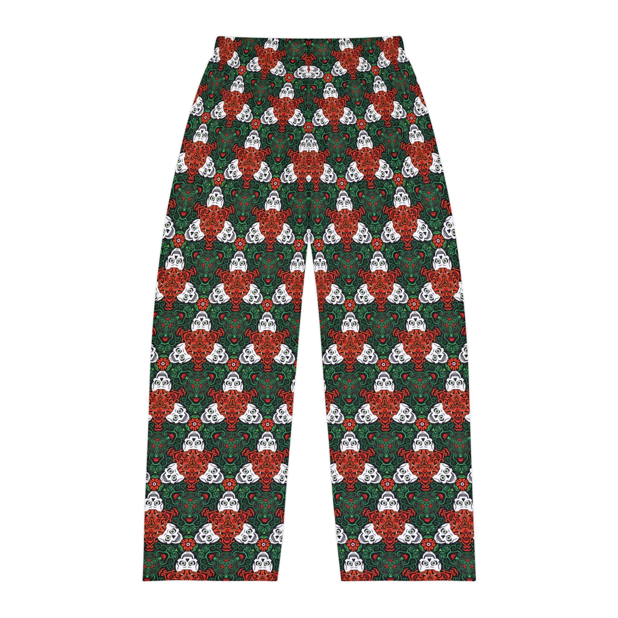 Men's Skull & Roses Holiday Pajama Pants #fs214552