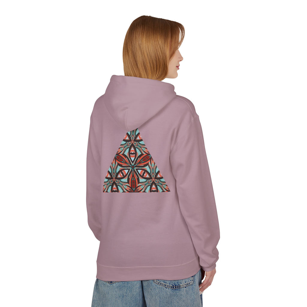 Geometric Kaleidoscope Triangle Hoodie | Symmetrical Abstract Pattern