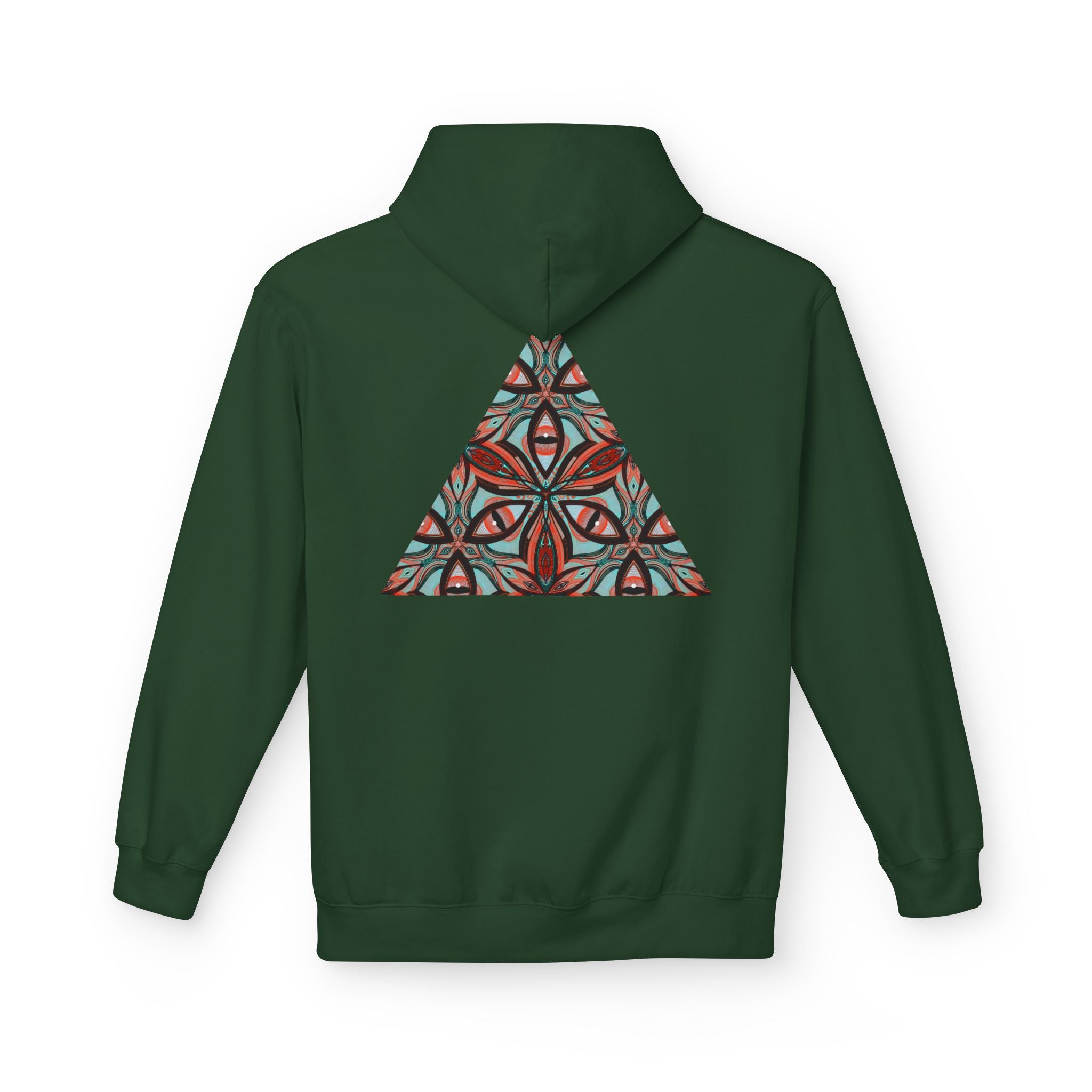 Geometric Kaleidoscope Triangle Hoodie | Symmetrical Abstract Pattern