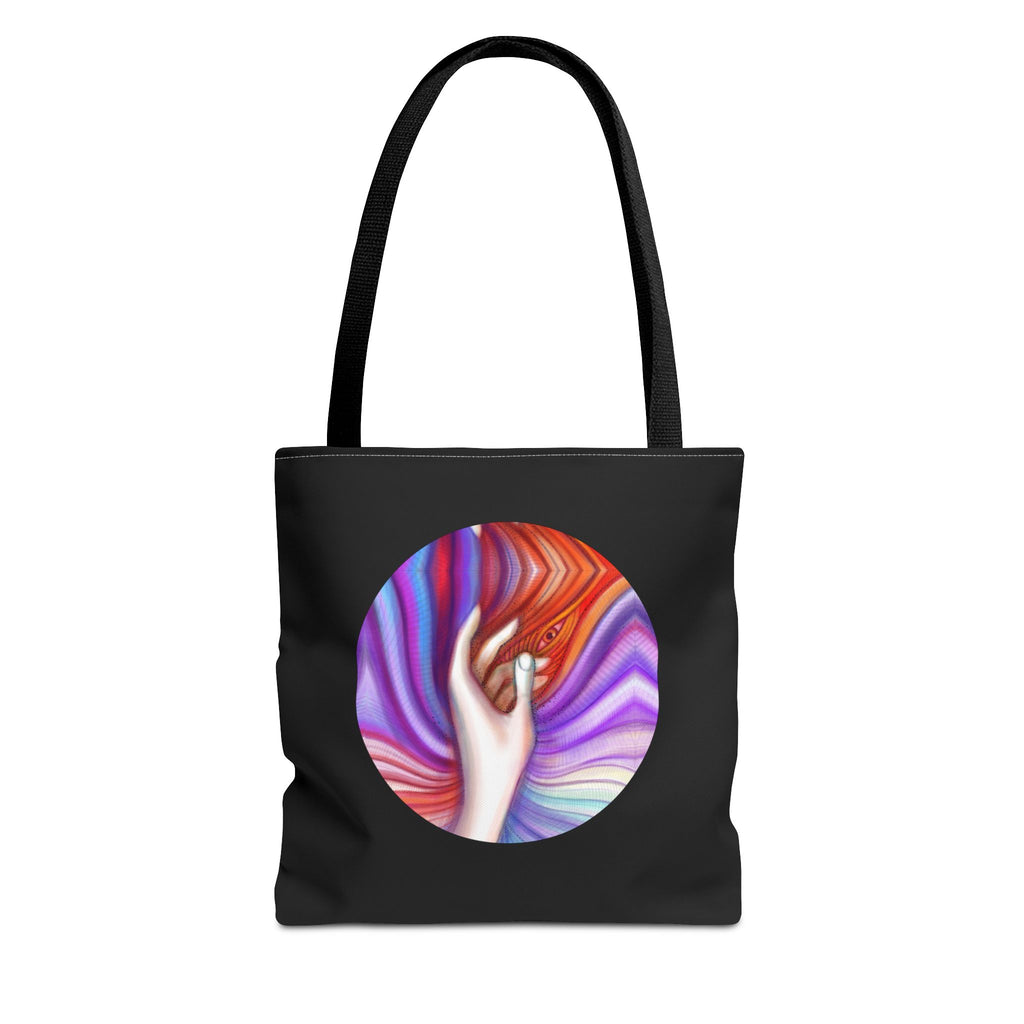 Mystic Wave Tote Bag — Colorful Hand & Psychedelic Swirl Art #sf146873