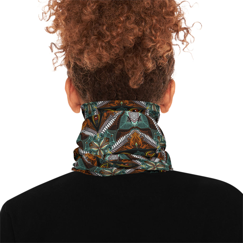 Fox Kaleidoscope Neck Gaiter — Lightweight Tribal Forest Face Mask #FM5