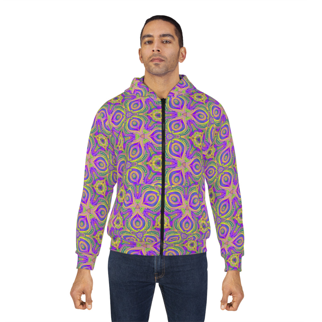 Psychedelic Kaleidoscope Zip Hoodie #f145435