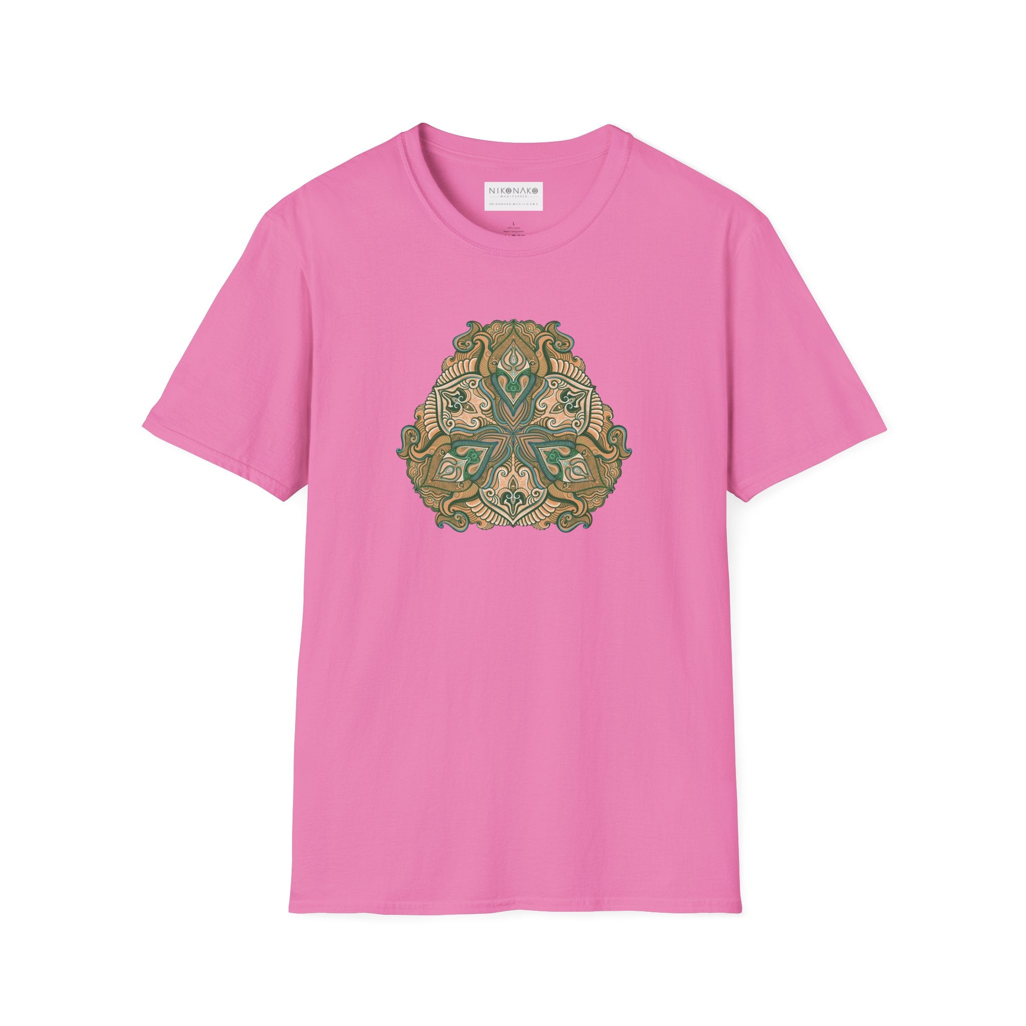 Green Celtic Knot Mandala T-Shirt | Floral Shamrock Pattern