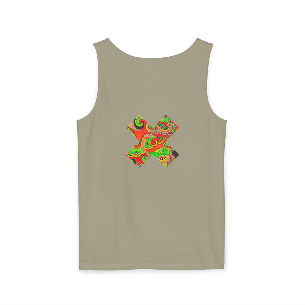 Psychedelic Paisley Cross Tank #t434567