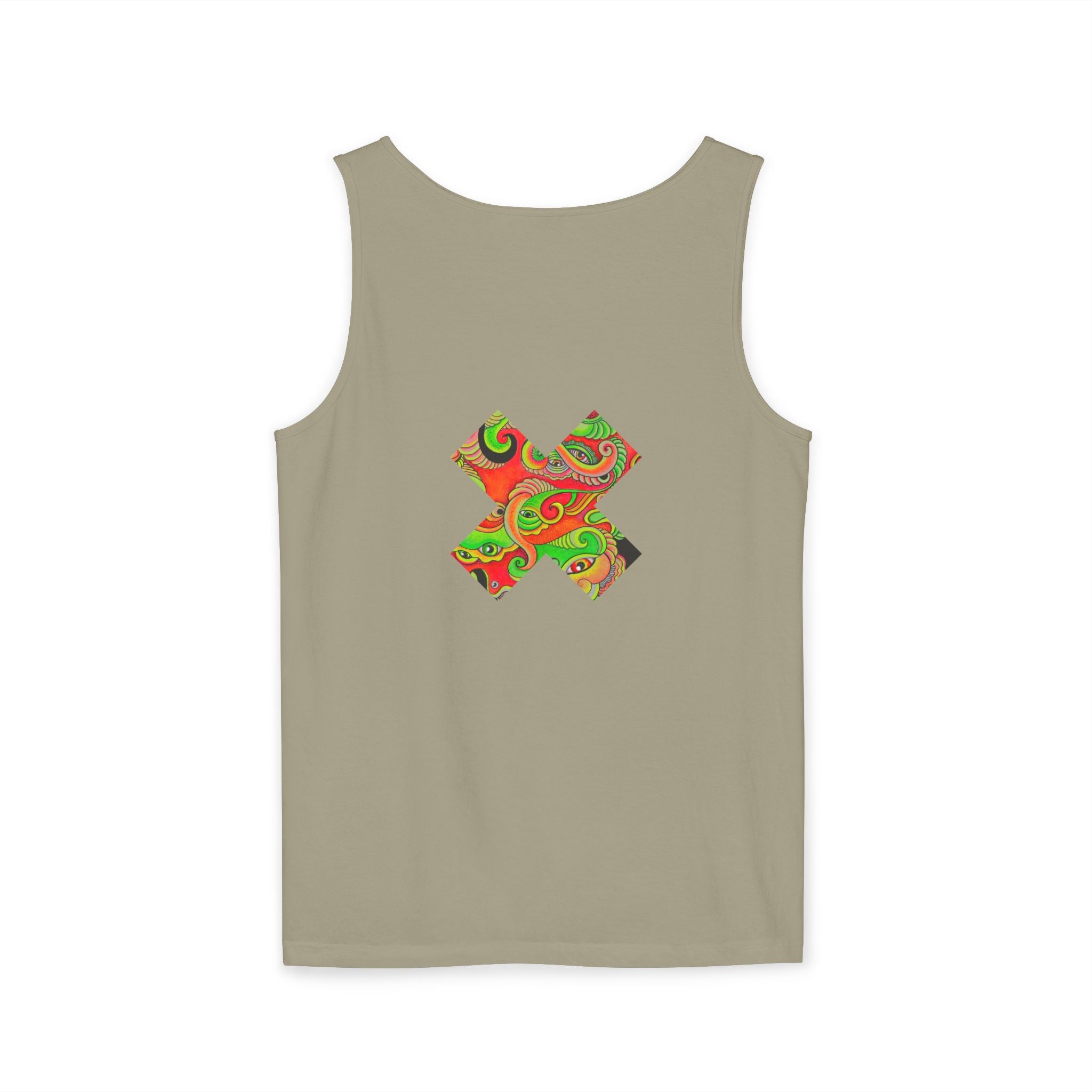 Psychedelic Paisley Cross Tank #t434567