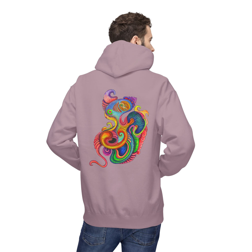 Psychedelic Abstract Snake Hoodie — Colorful Surreal Art Pullover #ggd76467
