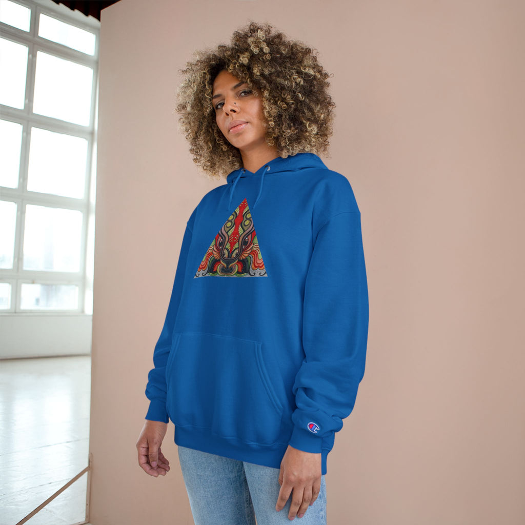 Champion Hoodie with Abstract Tribal Triangle & Keyhole Graphic #g938373