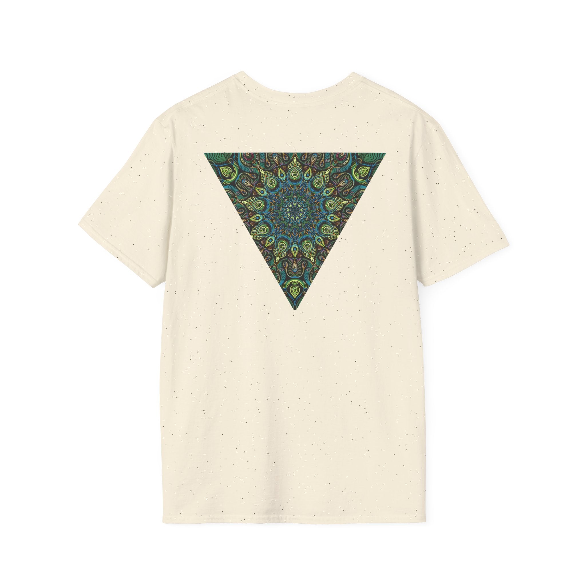 Green Mandala Triangle T-Shirt – Psychedelic Geometric Art Tee # kh9732