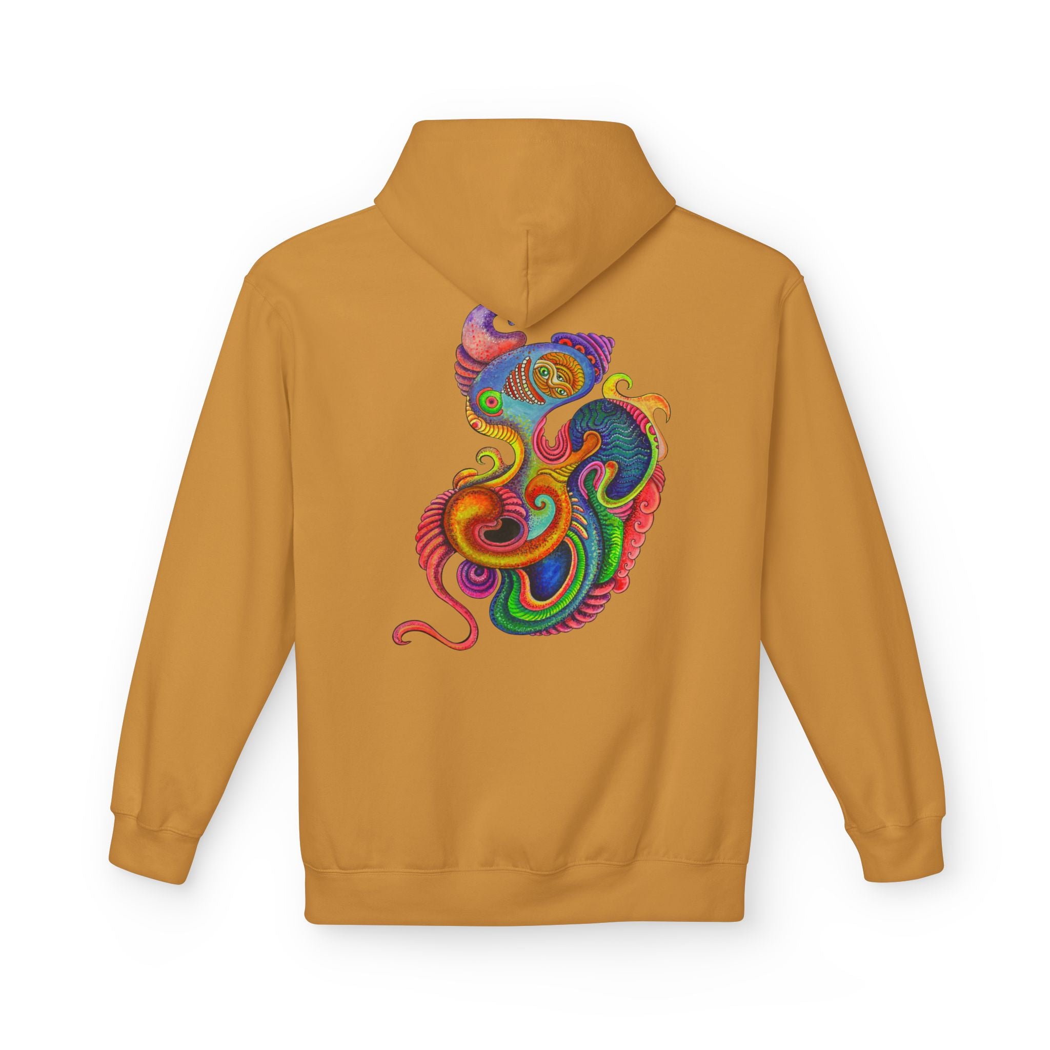 Psychedelic Abstract Snake Hoodie — Colorful Surreal Art Pullover #ggd76467