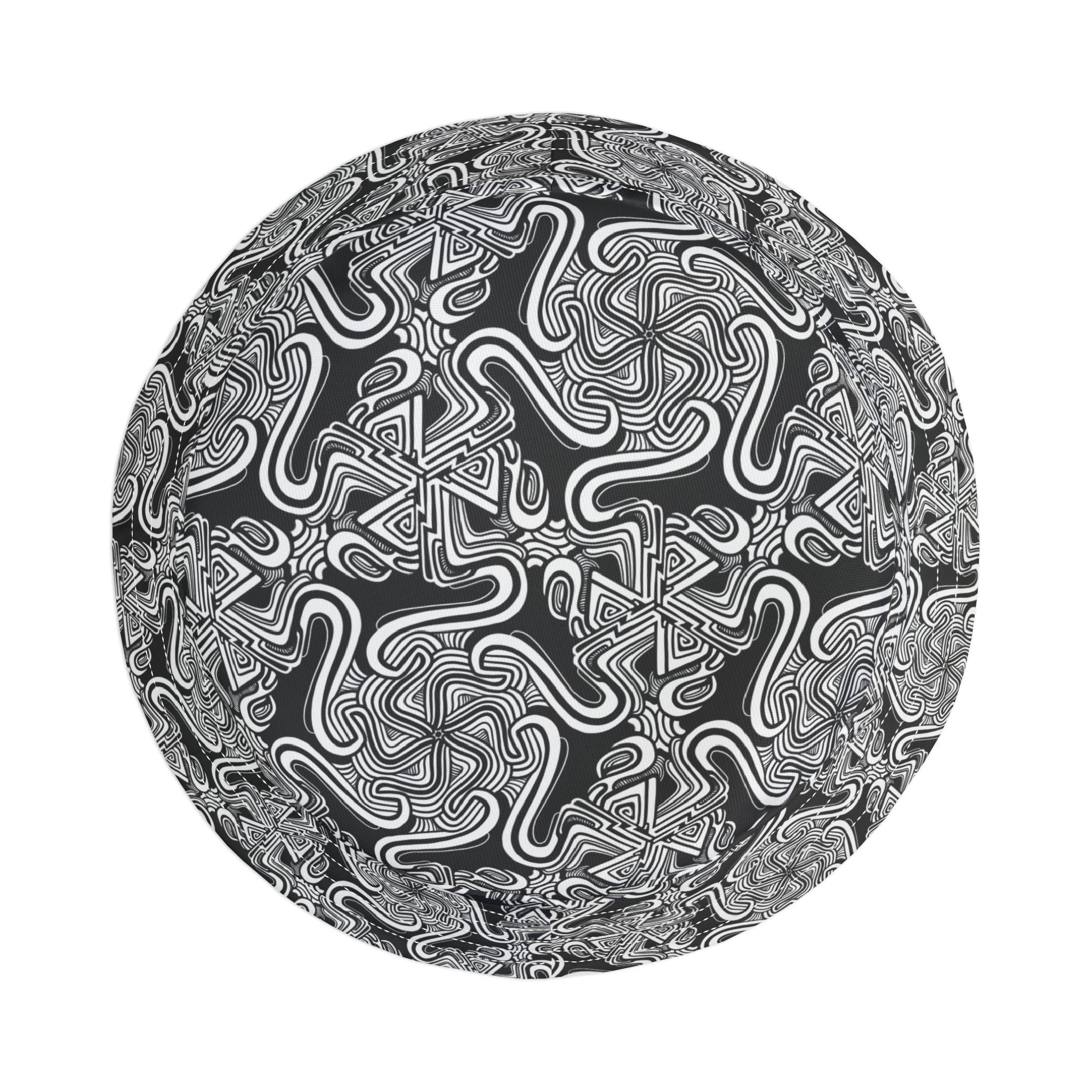 Gray Abstract Swirl Bucket Hat — All-Over Print Graphic Sun Hat #h986368
