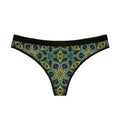 Kaleidoscope Floral Thong — Women's Patterned Bikini Underwear #gf98644