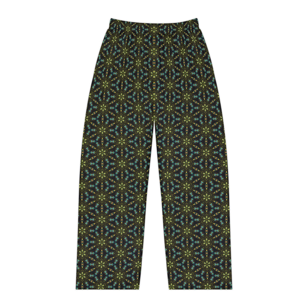 Women's Floral Geometric Pajama Pants — Cozy All-Over Print Lounge Pants #pp12