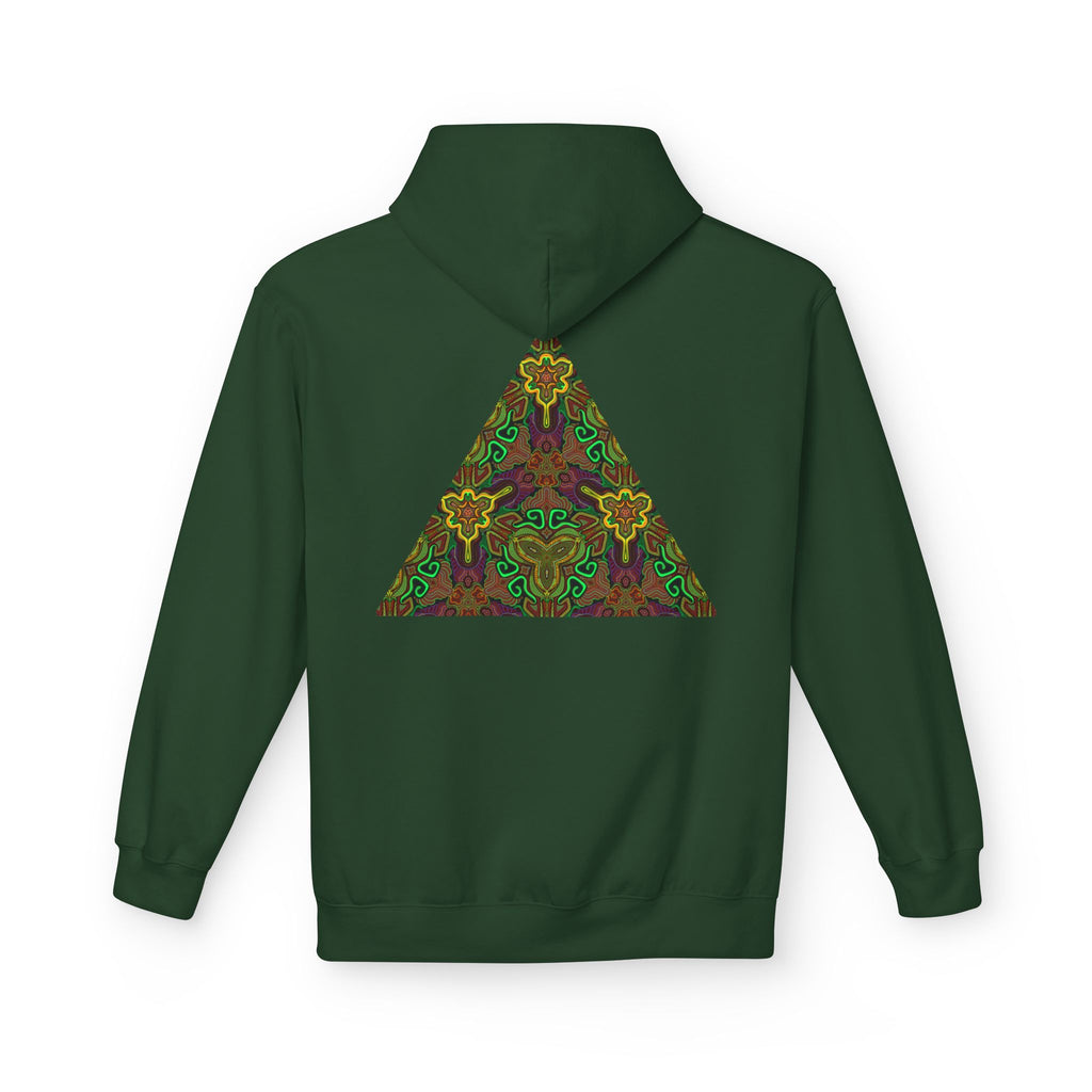 Tribal Kaleidoscope Symbol Hoodie | Geometric Triangle Back Print