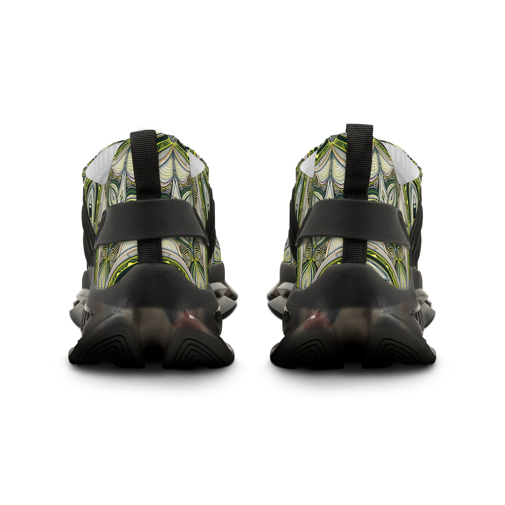 Mesh Sneakers — Green Celtic Knot Athletic Shoes