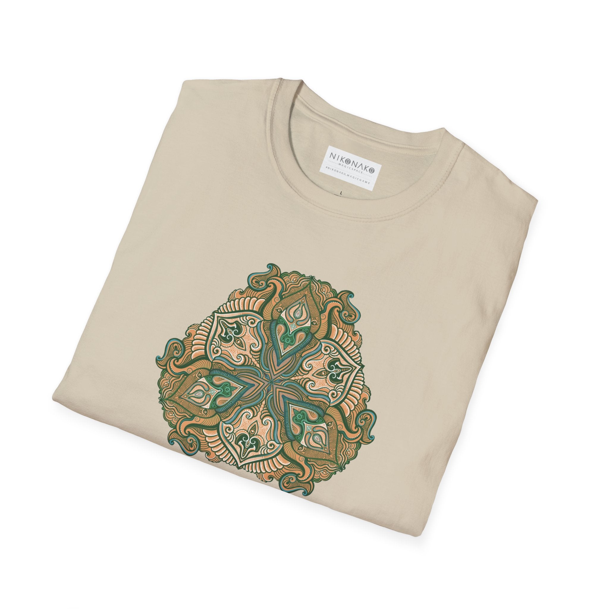Green Celtic Knot Mandala T-Shirt | Floral Shamrock Pattern