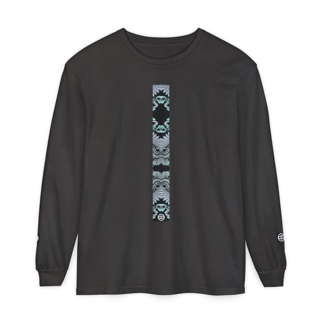 Men's/Women's Long Sleeve T-Shirt — Vertical Geometric Stripe Graphic #kjgd64258