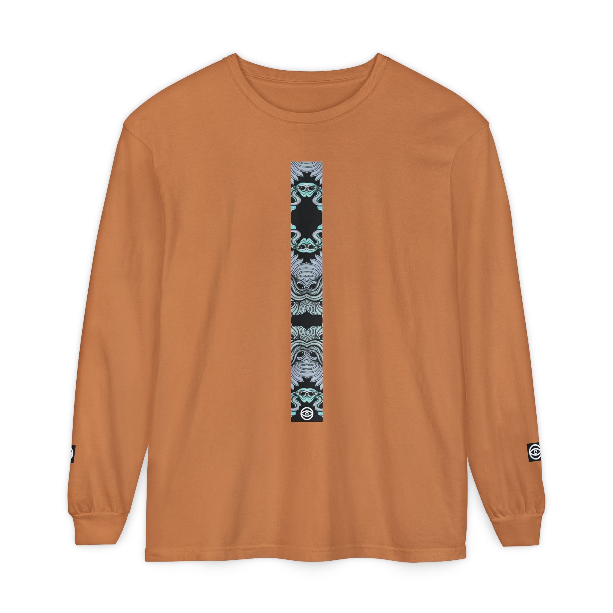 Men's/Women's Long Sleeve T-Shirt — Vertical Geometric Stripe Graphic #kjgd64258