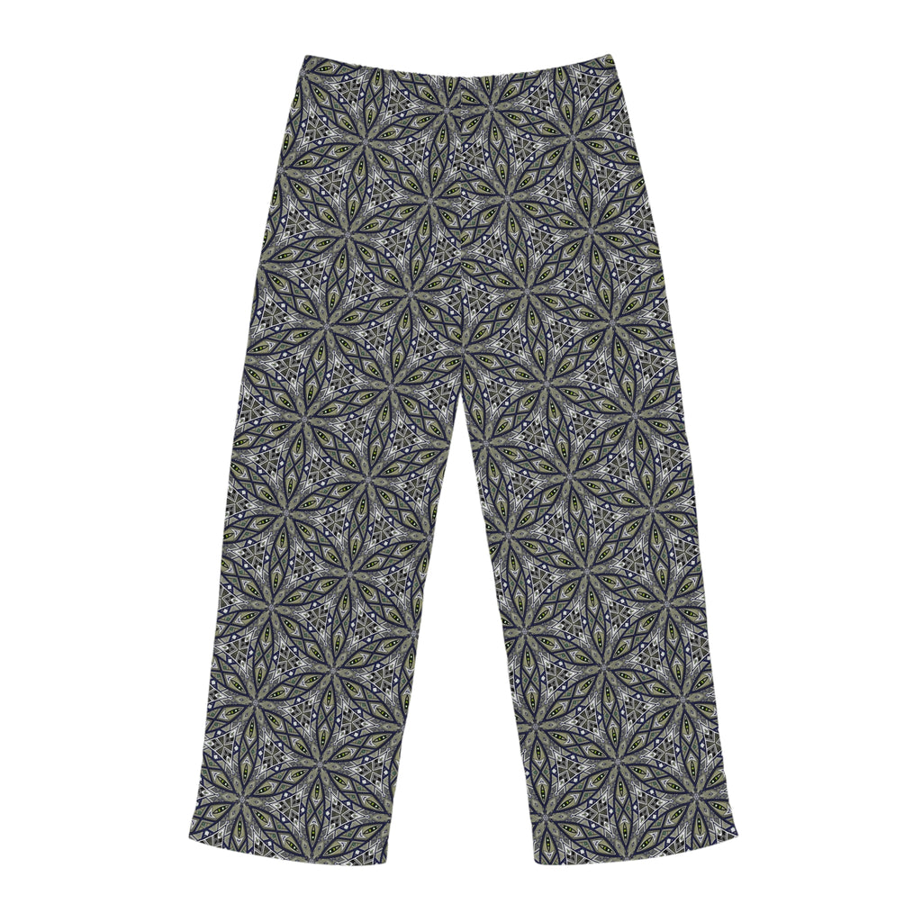Men's Patterned Pajama Pants – Geometric Floral All-Over Print Lounge Pants #trc543