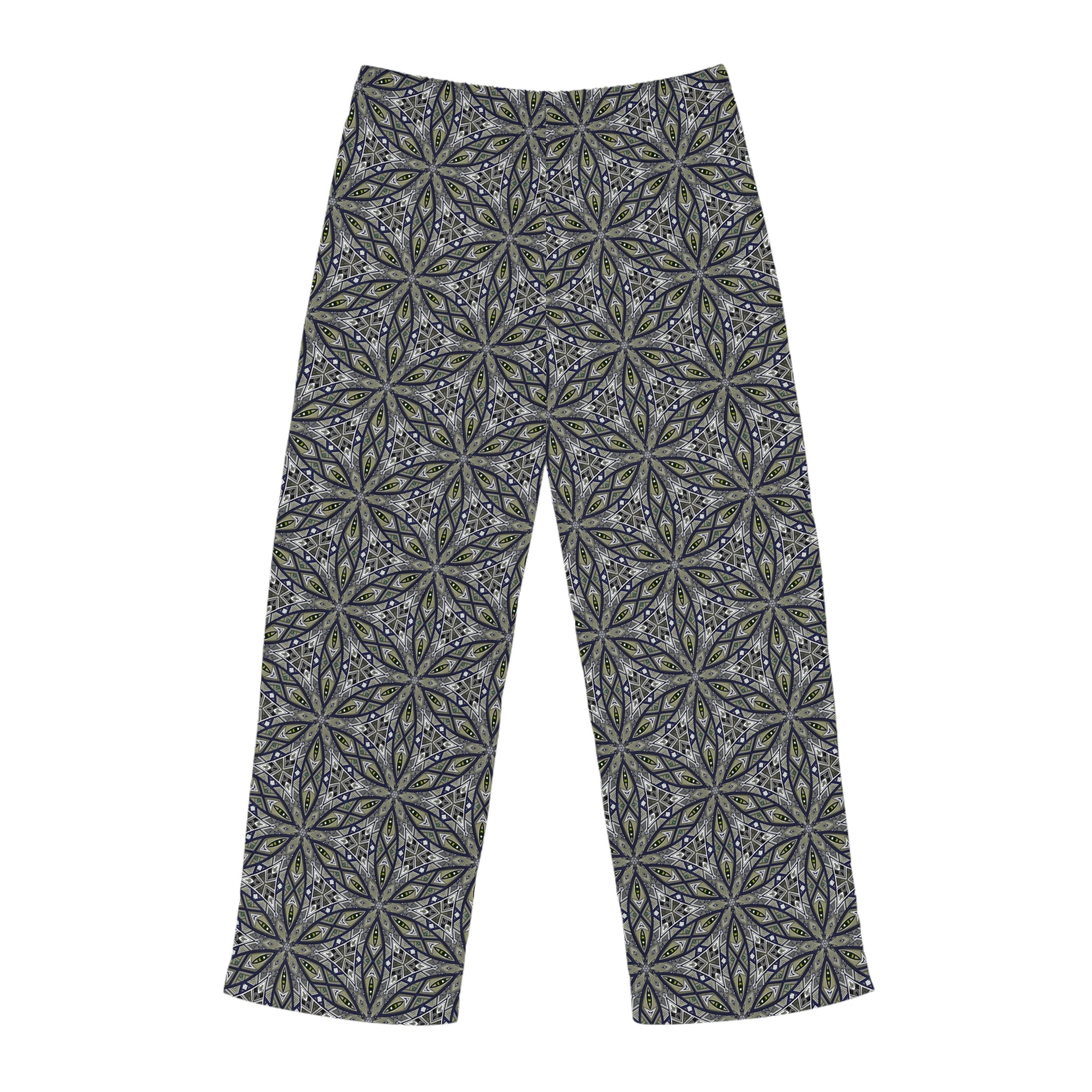 Men's Patterned Pajama Pants – Geometric Floral All-Over Print Lounge Pants #trc543