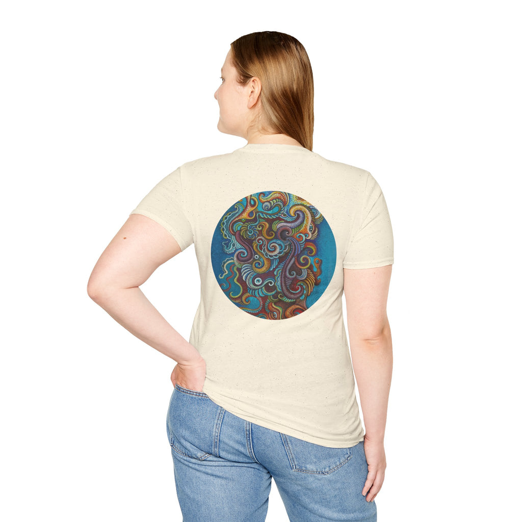 Psychedelic Keyhole T-Shirt — Colorful Swirl Art Tee #tsc8765