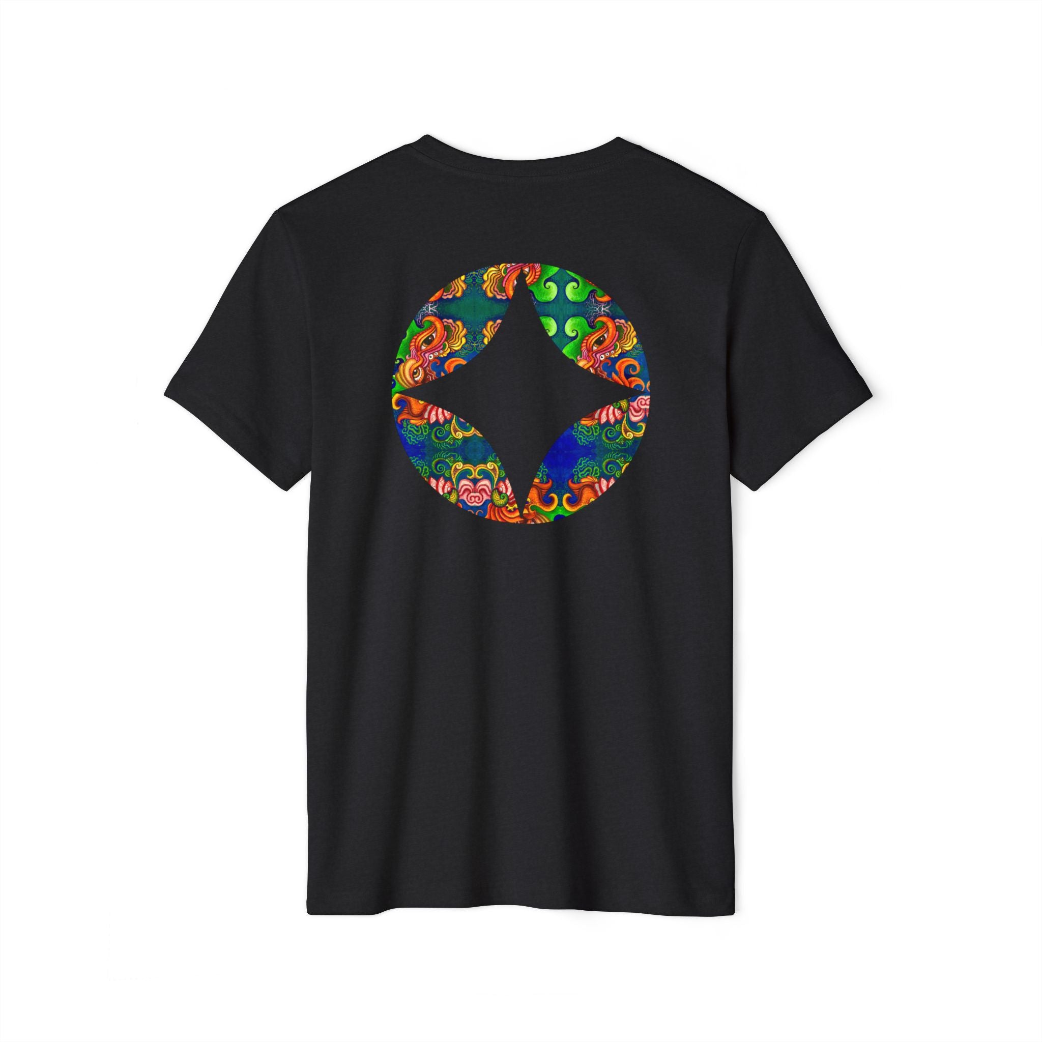 Psychedelic Floral Diamond T‑Shirt — Colorful Retro Pattern Tee #oigr88443