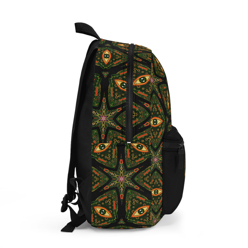 Mystic Eye Pattern Backpack — Bohemian Kaleidoscope Daypack for Students & Travelers #f975356