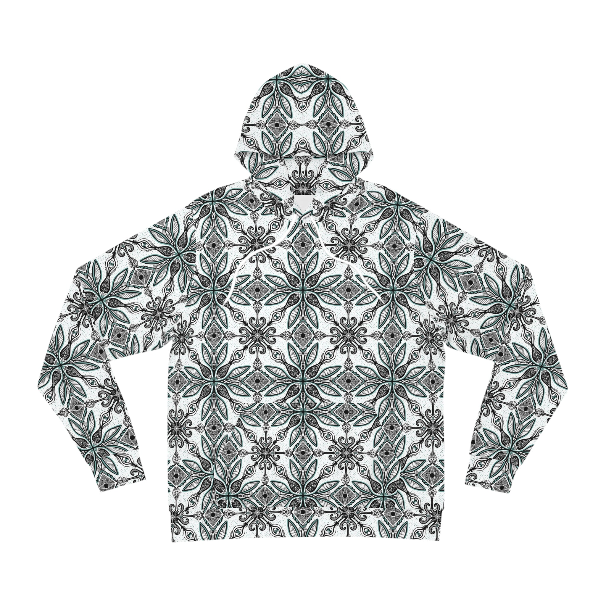 Floral Geometric All-Over-Print Hoodie #y987646