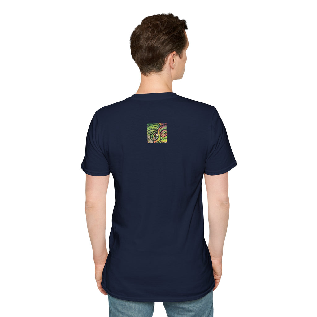 Psychedelic Green Mandala T-Shirt — Abstract Tribal Circle Art Tee #h84210