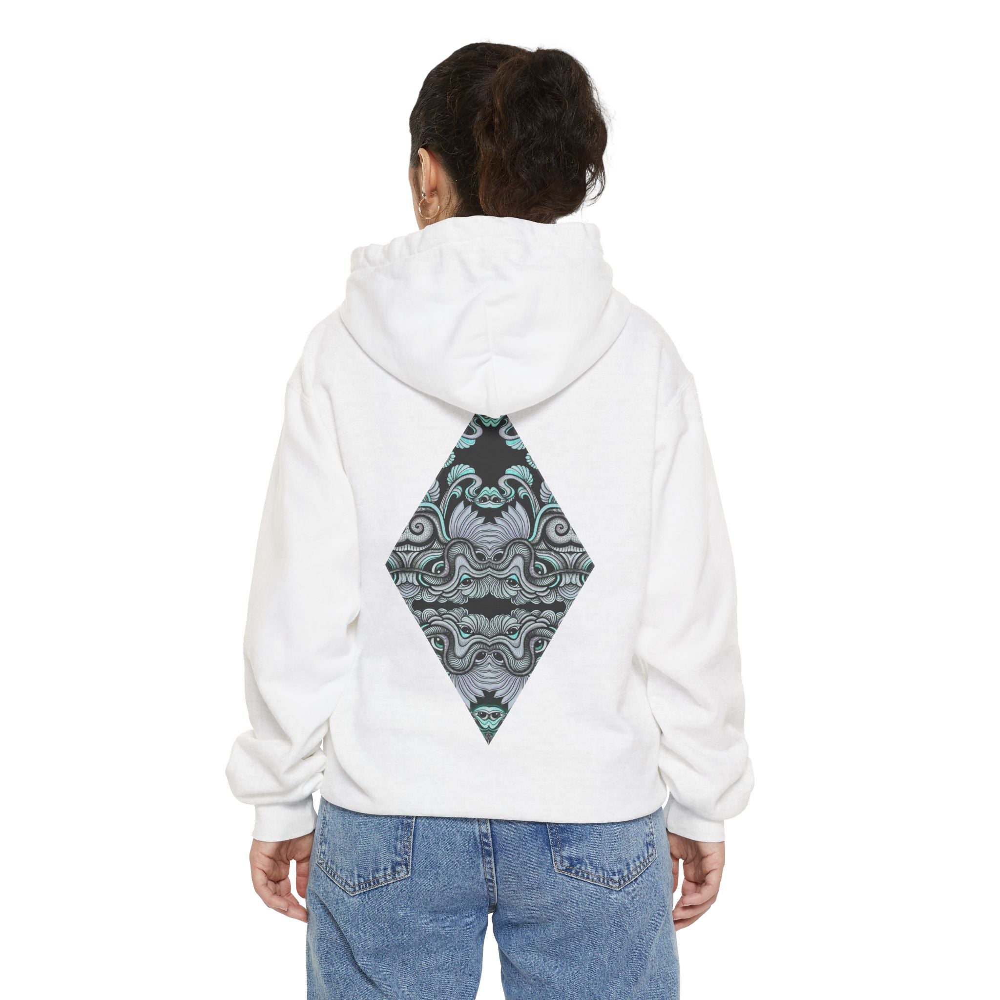 Hoodie — Geometric Mystic Pattern Diamond Back Print #gmh13