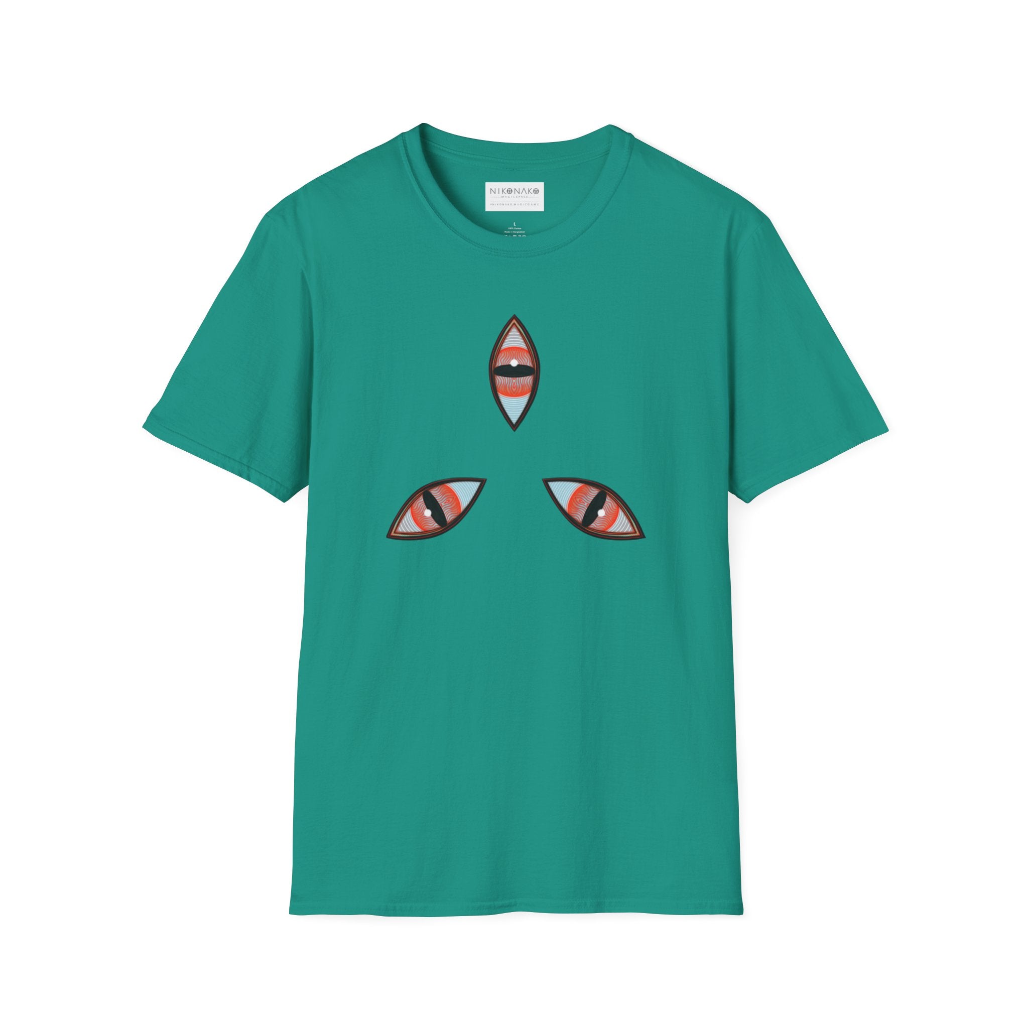 Geometric Tribal Pattern T-Shirt | Kaleidoscope Triangle Eye Motif