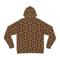 Boho Earth-Tone All-Over Print Hoodie – Retro Geometric Pattern #h006688