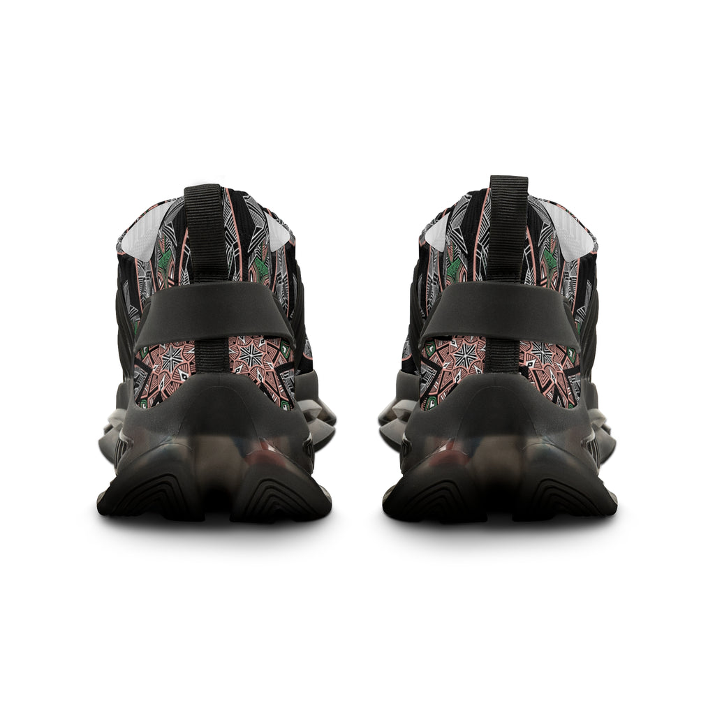 Men's Mesh Sneakers — Kaleidoscope Floral Athletic Shoes #ss2586443