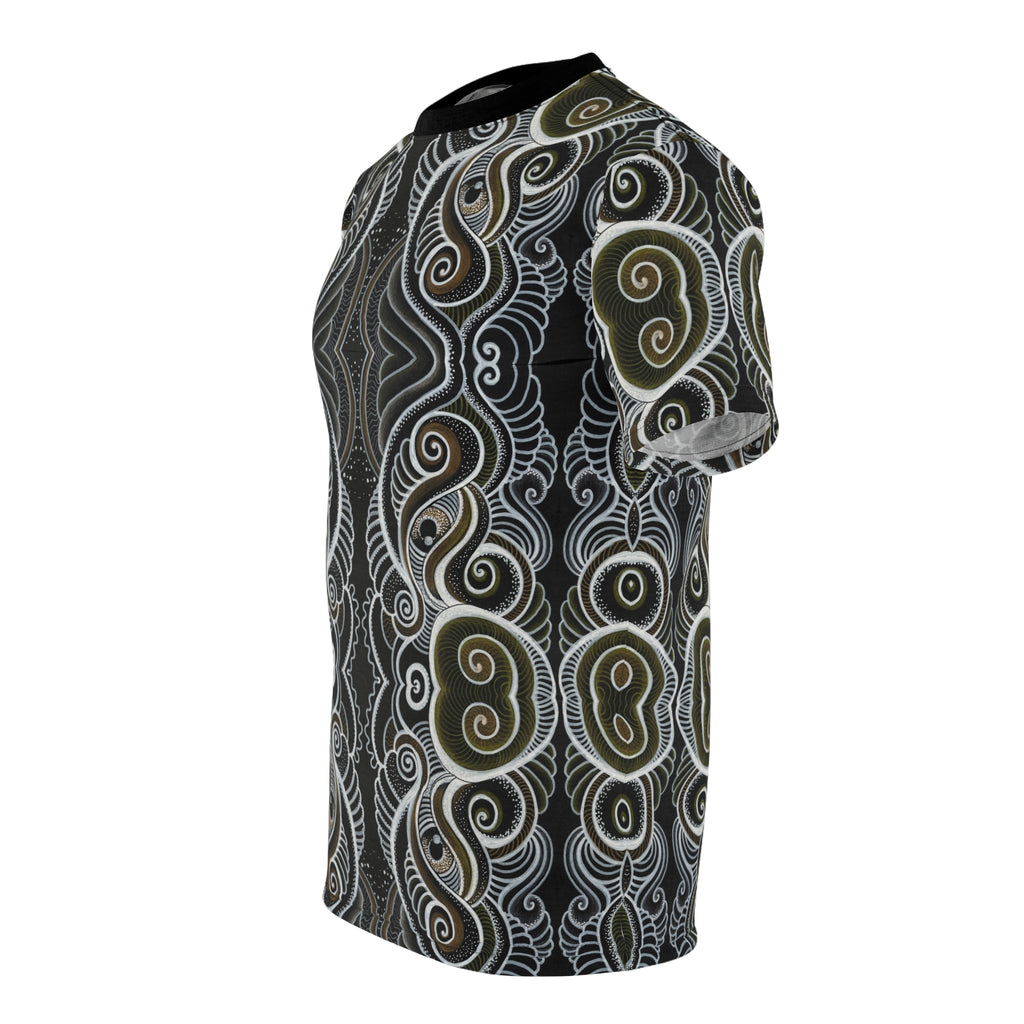 Tribal Spiral All-Over Print Tee — Boho Geometric Pattern #i66321