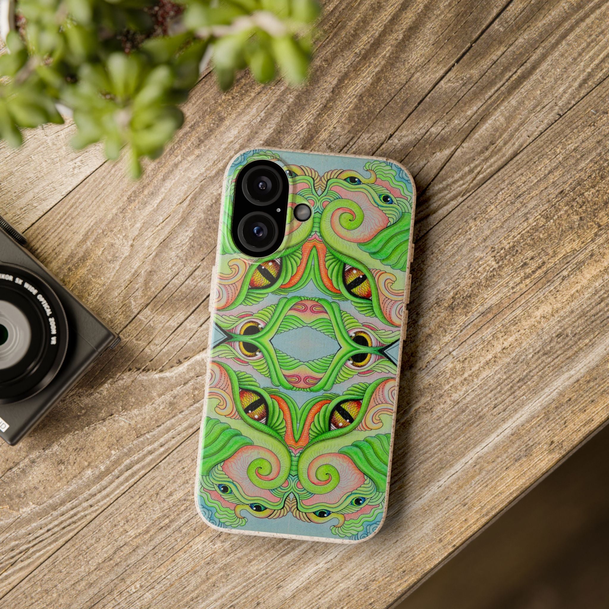 Eco Green Kaleidoscope Phone Case — Biodegradable Artistic Pattern #gs 9865422