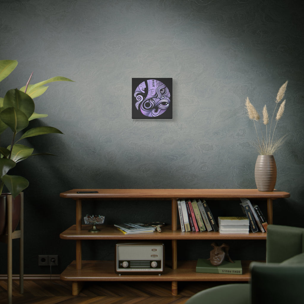 Psychedelic Moon Face Canvas | Matte Stretched Wall Art