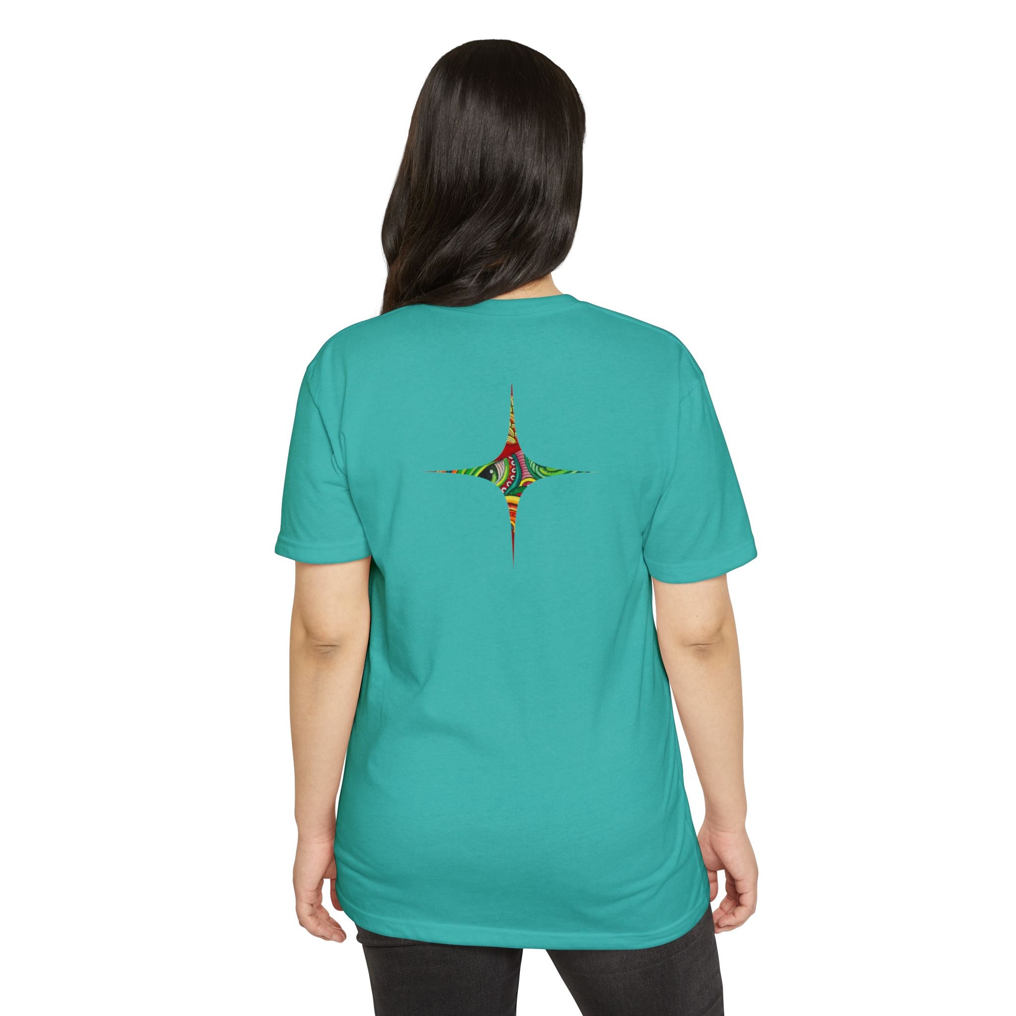 Psychedelic Swirl T-Shirt — Colorful Abstract Ampersand & Star Graphic #ga975