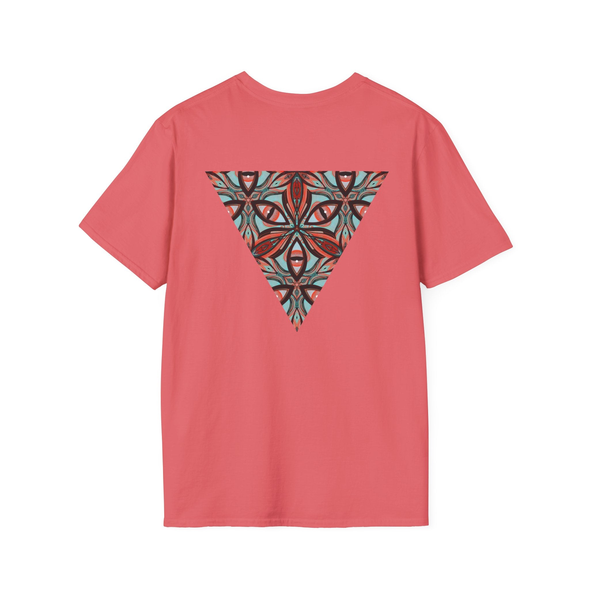 Geometric Tribal Pattern T-Shirt | Kaleidoscope Triangle Eye Motif