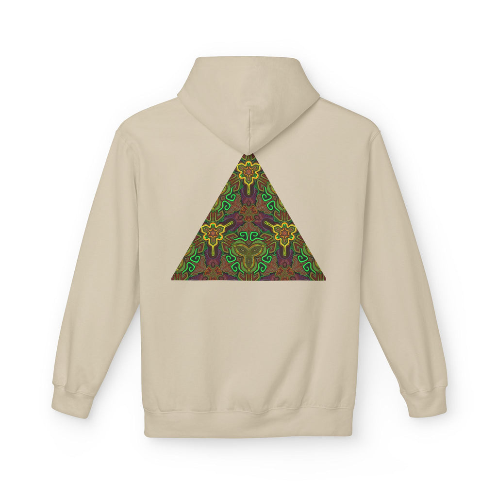 Tribal Kaleidoscope Symbol Hoodie | Geometric Triangle Back Print
