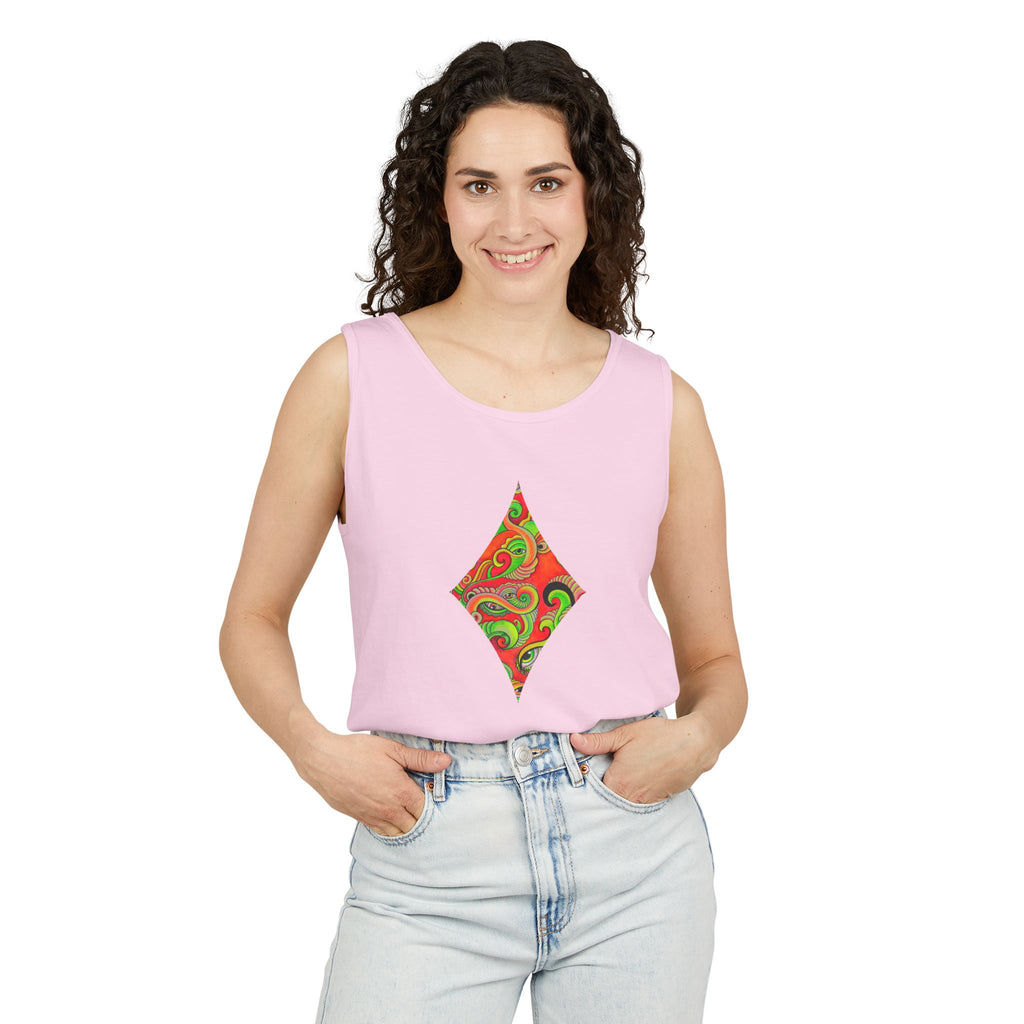 Psychedelic Paisley Cross Tank #t434567