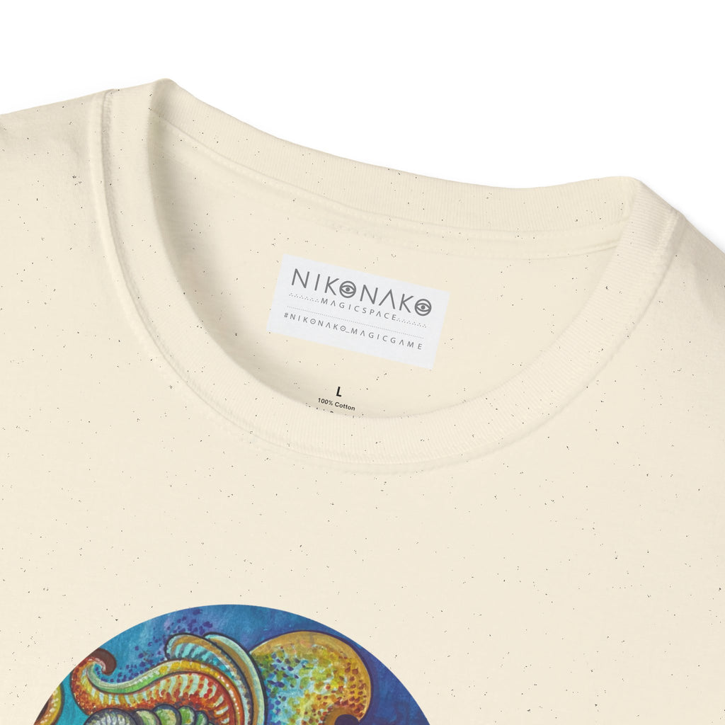 Psychedelic Keyhole T-Shirt — Colorful Swirl Art Tee #tsc8765