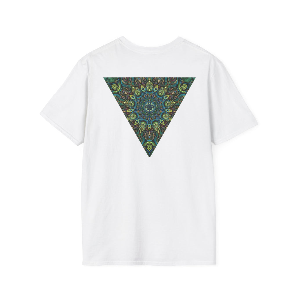 Green Mandala Triangle T-Shirt – Psychedelic Geometric Art Tee # kh9732