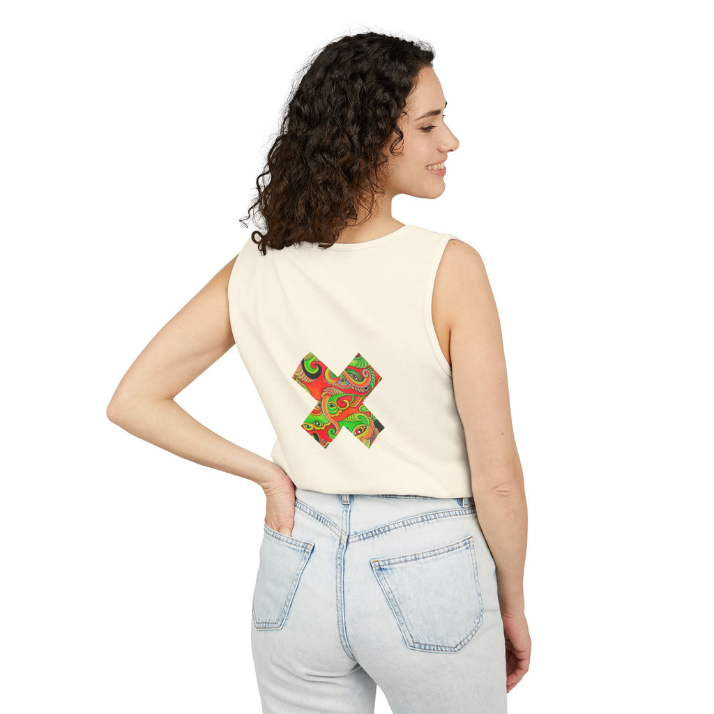 Psychedelic Paisley Cross Tank #t434567
