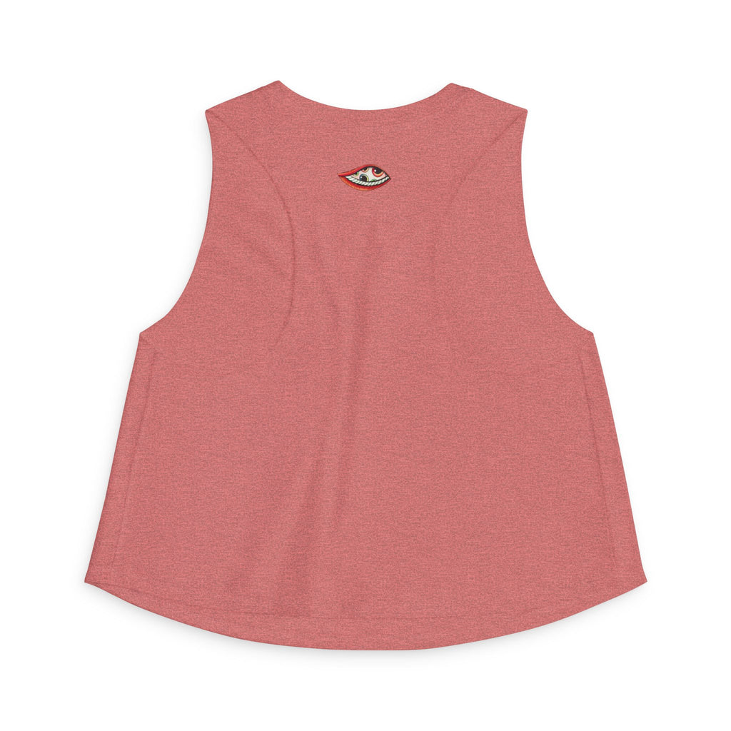 Crop Top — Colorful Psychedelic Bird Illustration Tank for Women #a364