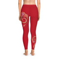 Mandala Accent Leggings — Black Stretch Yoga Pants with Subtle Tribal Corners #hfo7623