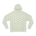 Geometric Star Pattern Hoodie — Gold & Mint All-Over Print #u356782