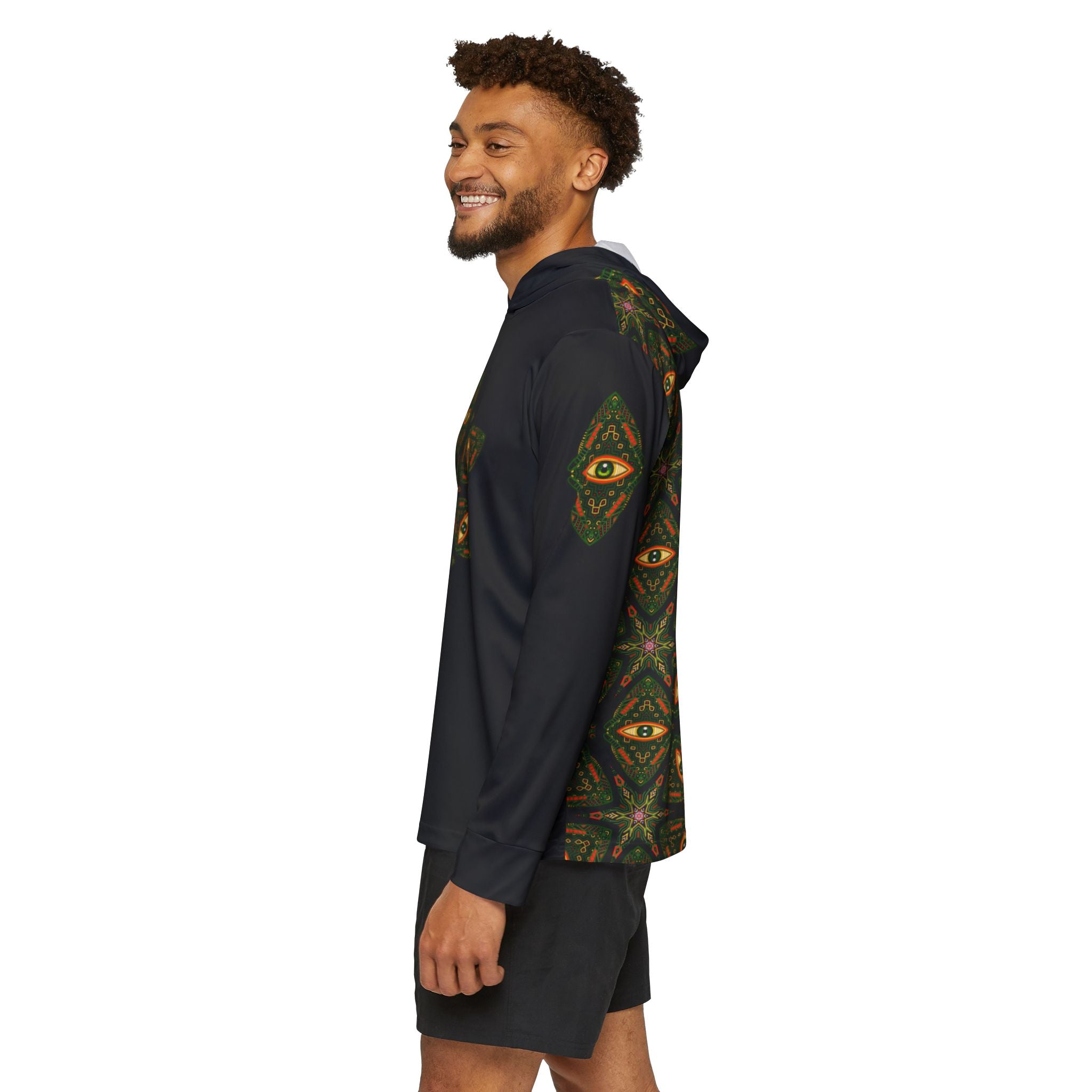 Men's Hoodie — Kaleidoscope Eye Geometric Warmup Hoodie #y98457